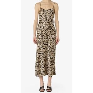 FROM FUTURE 100%‎ Silk Animal Print Tank Slip Dress Size Medium